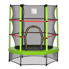 Î¦5FT Kids Trampoline with Enclosure Net for Age 3 to 6 Years Green