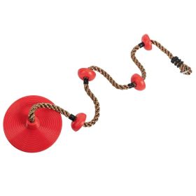 Climbing Rope Swing with Disc Swing Seat Set Rope Ladder for Kids Outdoor Tree Backyard Playground Swing