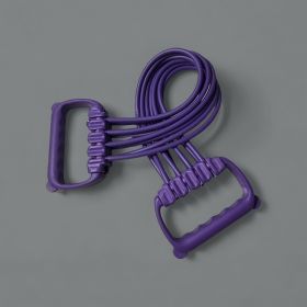 Womens Adjustable Shoulder- And Back-Open Foot-Operated Resistance Trainer (Option: Purple-Handheld-1PCS)