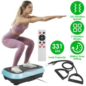 Vibration Exercise Machine With Resistant Bands Remote Control Whole Body Vibration Platform Workout Equipment Home Fitness Training Equipment Fo (Color: default title)