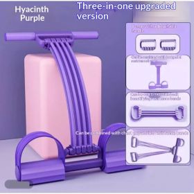 Womens Adjustable Shoulder- And Back-Open Foot-Operated Resistance Trainer (Option: Purple-3 in 1-1PCS)