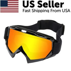 Motocross Goggles Racing Off-Road Dirt Bike ATV UTV BMX MX XC Motorcycle Eyewear (Option: Black & Yellow)