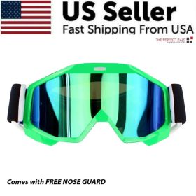 Motocross Goggles Racing Off-Road Dirt Bike ATV UTV BMX MX XC Motorcycle Eyewear (Option: Green)